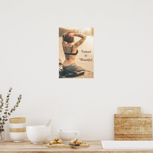 Tatoeëerd en prachtig Poster (Keuken)