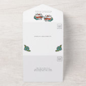 Tatoeëerde harten, Tattoo Graphic Wedding All In One Uitnodiging (Buitenkant)