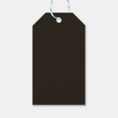 Tatoeëerde vrouw in goud cadeaulabel (Achterkant)
