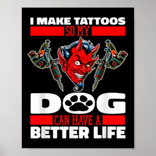 Tatoeëerder Hond Tattoos Tatoeëerder - Tattoo Arti Poster