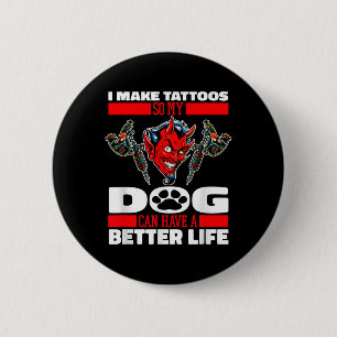 Tatoeëerder Hond Tattoos Tatoeëerder - Tattoo Arti Ronde Button 5,7 Cm