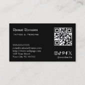 Tatoeëerder QR-code  Visitekaartje (Achterkant)