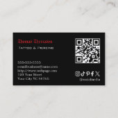 Tatoeëerder QR-code  Visitekaartje (Achterkant)