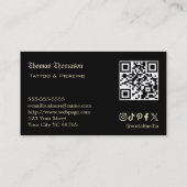 Tatoeëerder QR-code  Visitekaartje (Achterkant)