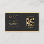 Tatoeëerder Tattoo Artiest Faux Gold Lijst Modern Visitekaartje (Achterkant)