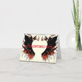 Tatoo Art geïnspireerde Valentijnsdag printkaart Feestdagen Kaart