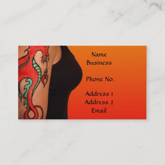 Tatoo Artist Business/Profile Card Visitekaartje (Voorkant)