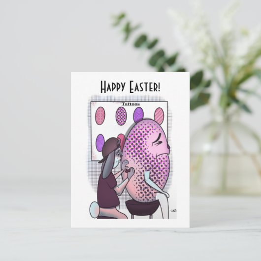 Tatoo Easter Briefkaart (Staand voorkant)