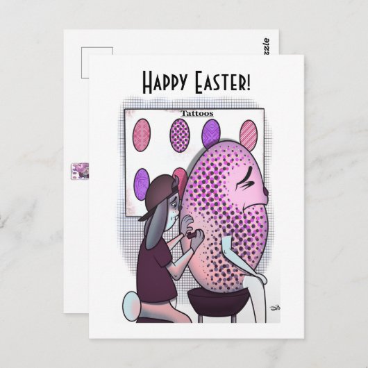 Tatoo Easter Briefkaart (Voorkant / Achterkant)