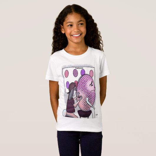 Tatoo Girl's Natural T-Shirt (Voorkant volledig)