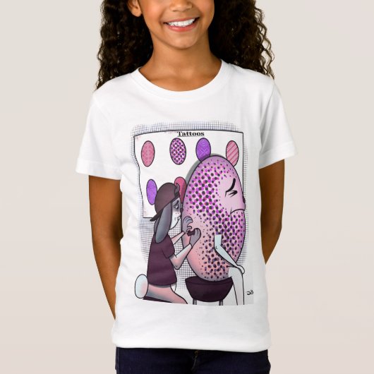 Tatoo Girl's Natural T-Shirt (Voorkant)