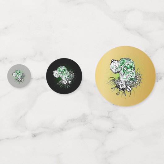 Tatoo Great Gold Black Dane Confetti (Voorkanten)