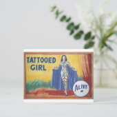 Tatooed Girl Briefkaart (Staand voorkant)