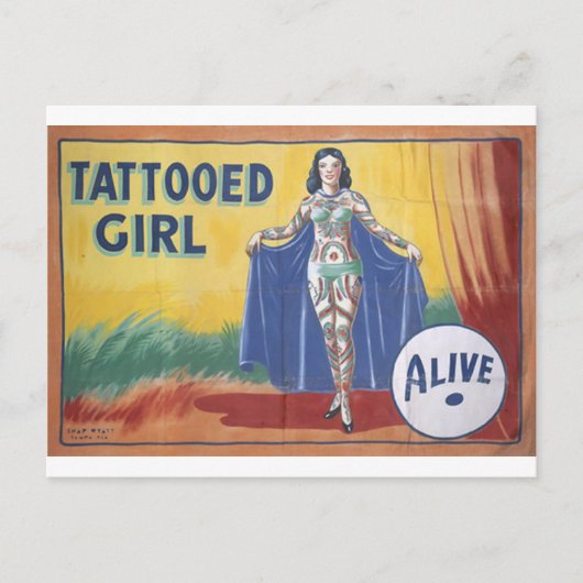 Tatooed Girl Briefkaart (Voorkant)