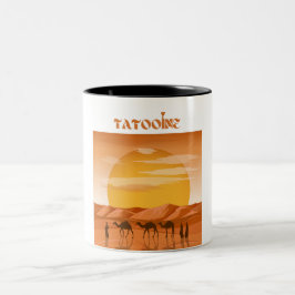 Tatooine Sunset Mug, Men's & Women's mug, Camel Tweekleurige Koffiemok