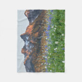 Tatoosh Range en wilde bloemen | Mt. Rainier Fleece Deken (Voorkant)