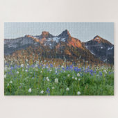 Tatoosh Range en wilde bloemen | Mt. Rainier Legpuzzel (Horizontaal)