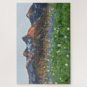 Tatoosh Range en wilde bloemen | Mt. Rainier Legpuzzel (Verticaal)