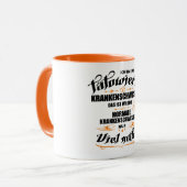 Tätowierte Krankenschwester Geschenkide Tasse Mok (Voorkant links)