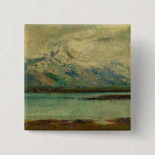 Tatra berglandschap door Ladislav Mednyanszky Vierkante Button 5,1 Cm