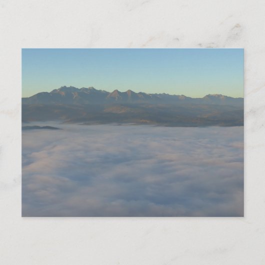 Tatra en wolken briefkaart (Voorkant)