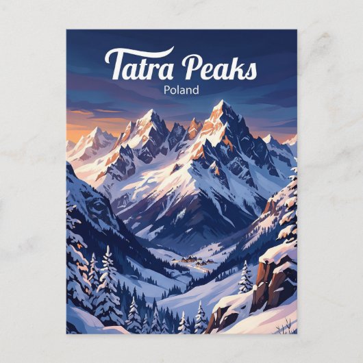 Tatra-gebergte Polen Briefkaart (Voorkant)