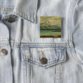 Tatra Mountain Landscape by Ladislav Mednyanszky Vierkante Button 5,1 Cm (In situ)