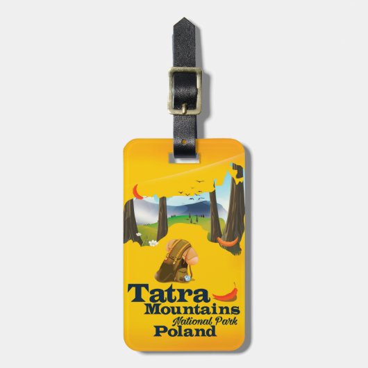 Tatra Mountains Nationaal Park, Polen Bagagelabel (Voorkant verticaal)