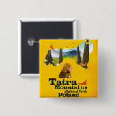 Tatra Mountains Nationaal Park, Polen Vierkante Button 5,1 Cm (Voorkant /achterkant)