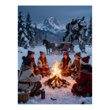 Tatra Winter Kampvuur Slee Scene Poster