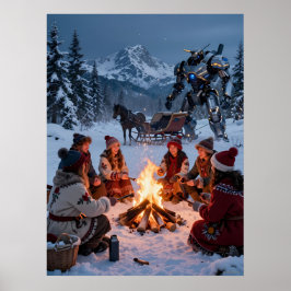 Tatra Winter Kampvuur Slee Scene Poster