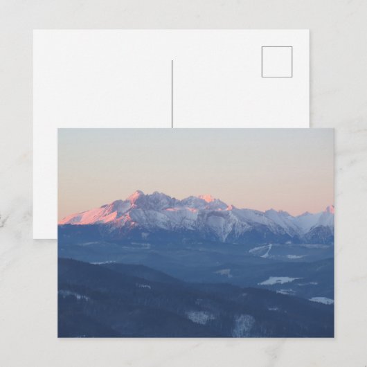 Tatras bij zonsopgang briefkaart (Voorkant / Achterkant)
