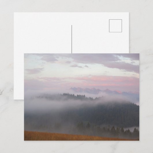 Tatras en mist briefkaart (Voorkant / Achterkant)