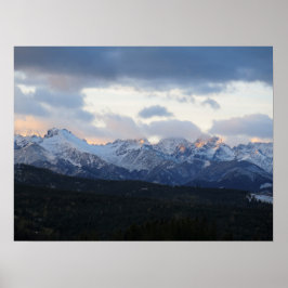 Tatras in de wolken poster