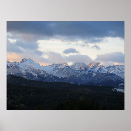 Tatras in de wolken poster (Voorkant)