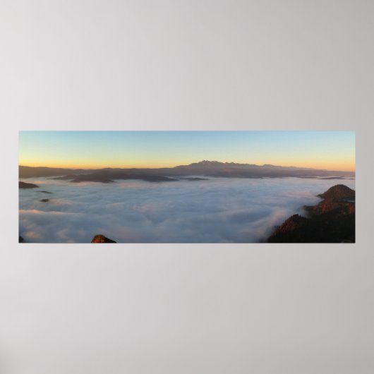 Tatras sunrise uitzicht poster (Voorkant)