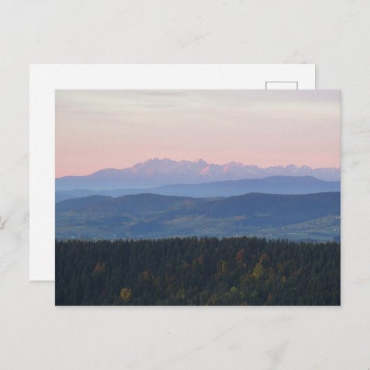 Tatras uitzicht briefkaart (Voorkant / Achterkant)