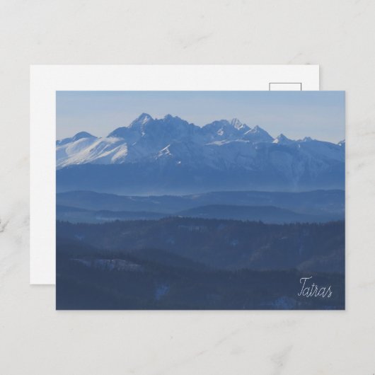 Tatras uitzicht briefkaart (Voorkant / Achterkant)