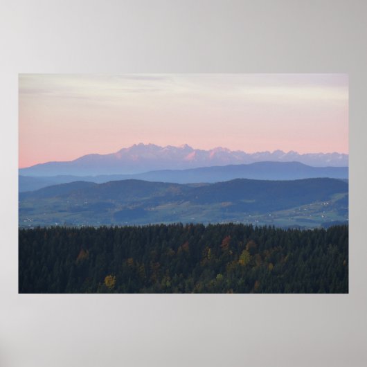 Tatras uitzicht poster (Voorkant)