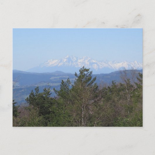 Tatras uitzicht van Beskid Sadecki Briefkaart (Voorkant)