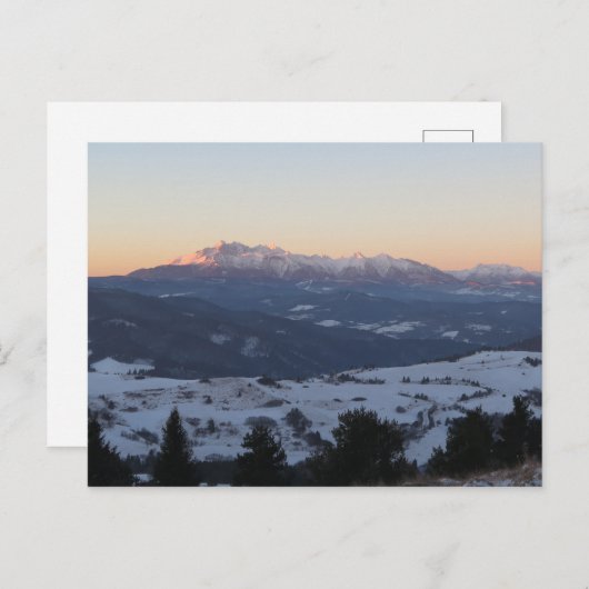 Tatras uitzicht van Pieniny Briefkaart (Voorkant / Achterkant)