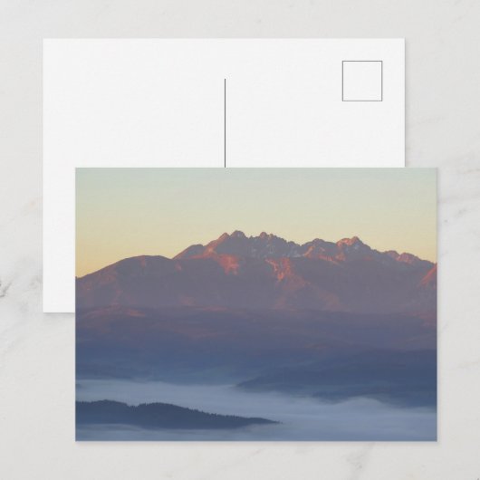 Tatras zonnopstijg briefkaart (Voorkant / Achterkant)