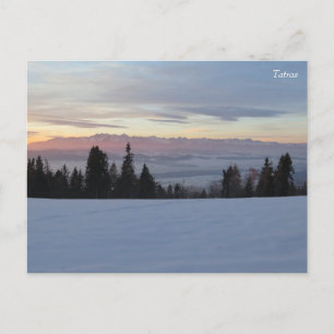 Tatras zonnopstijg briefkaart