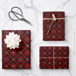 Tatreez Arabische Thobe Henna Kunstwerkpatroon Inpakpapier Vel
