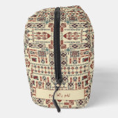 Tatreez patroon, beige geometrisch ornament toilettasje (Rechts)
