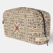 Tatreez patroon, beige geometrisch ornament toilettasje (Rechterhoek)