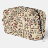 Tatreez pattern, beige geometric ornament toilettasje (Rechterhoek)