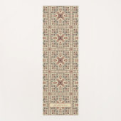 Tatreez pattern, beige geometric ornament yogamat (Voorkant)