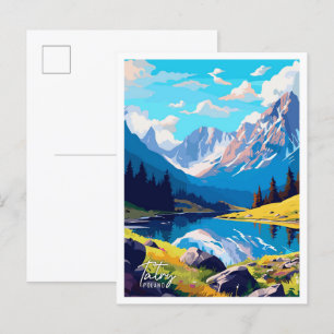 Tatry Polen Kunst Vintage Reizen Illustratie Briefkaart
