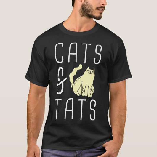 Tats And Cats T-shirt Tatoeëerder (Voorkant)